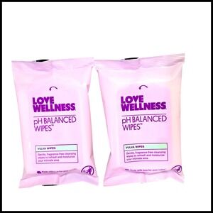 Love Wellness pH Balanced Vulva Wipes Fragrance Free 15 Count 2 Pack New